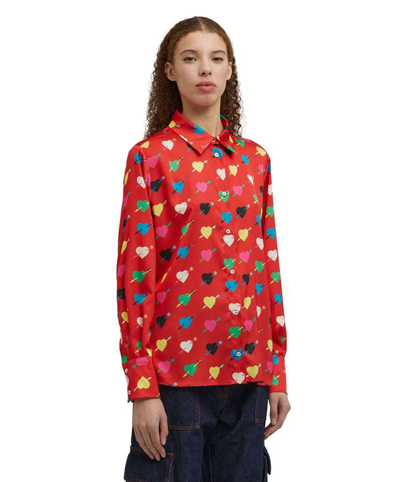 MSGM - Ризи - Heart - Print Shirt - Love|Labels