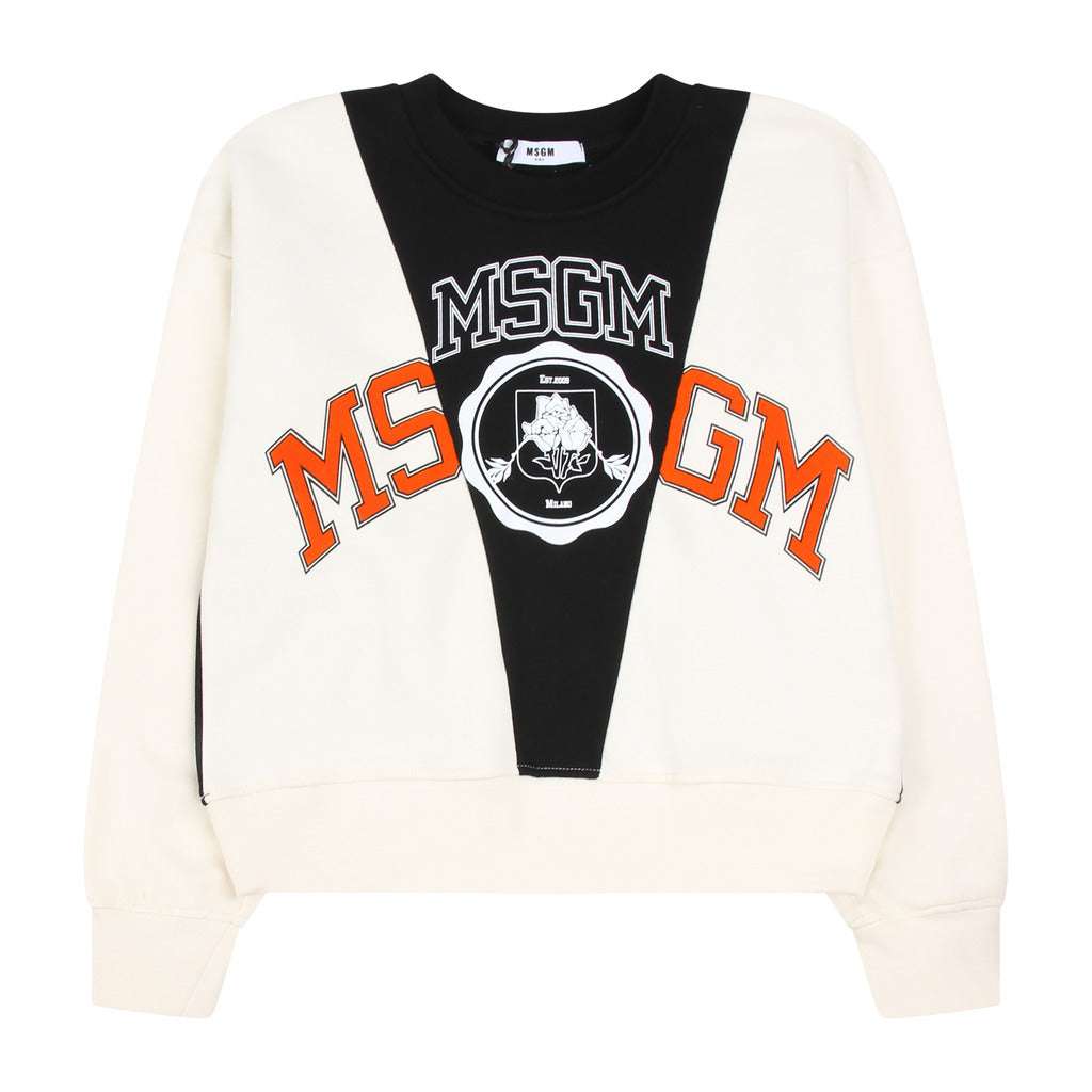 MSGM Kids - Блузи - Black&White Logo Jumper - Love|Labels