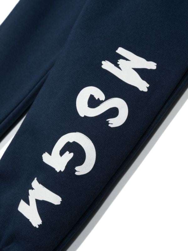 MSGM Kids - Панталони - Blue Logo Joggers - Love|Labels