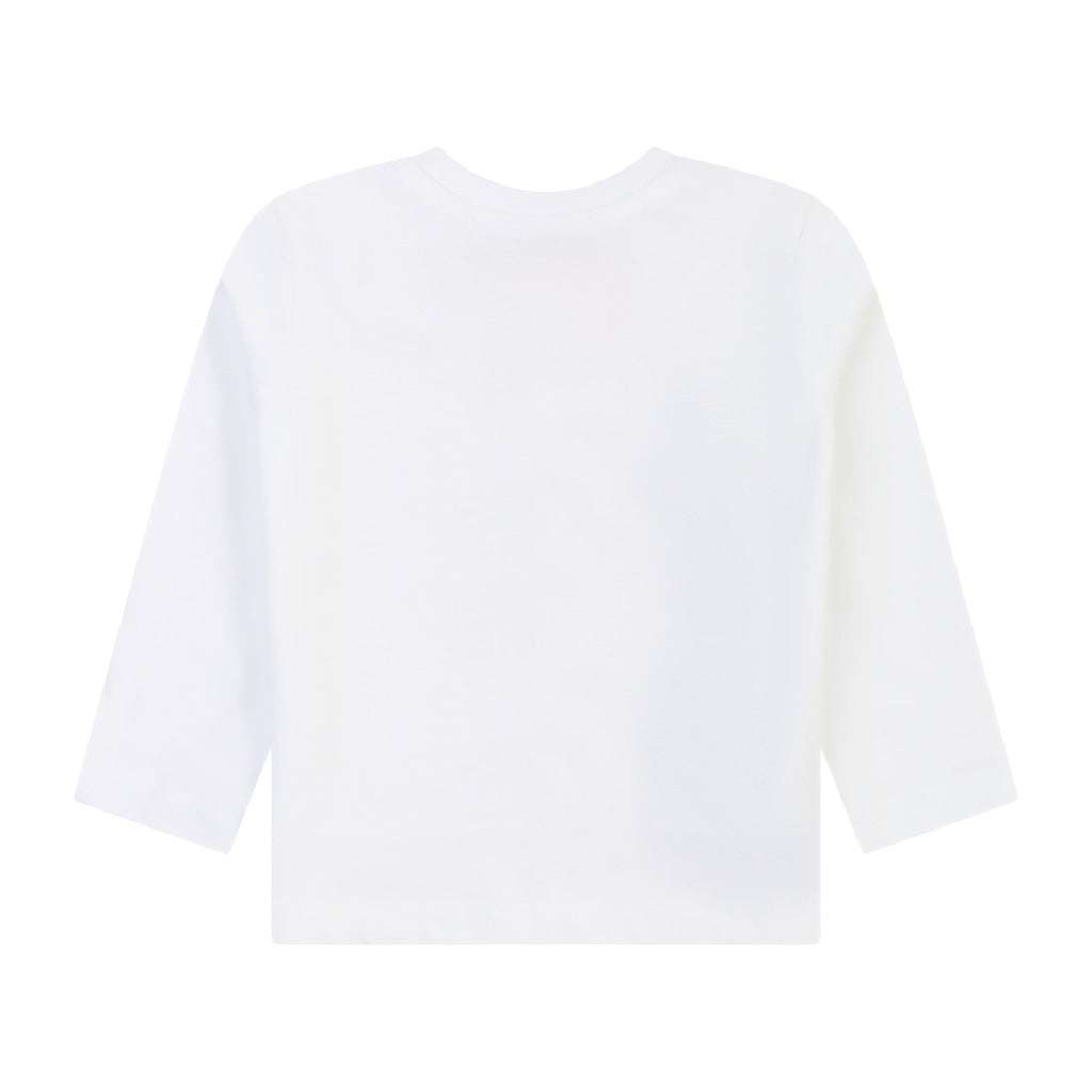 MSGM Kids - Блузи - White Long - Sleeve T-Shirt - Love|Labels