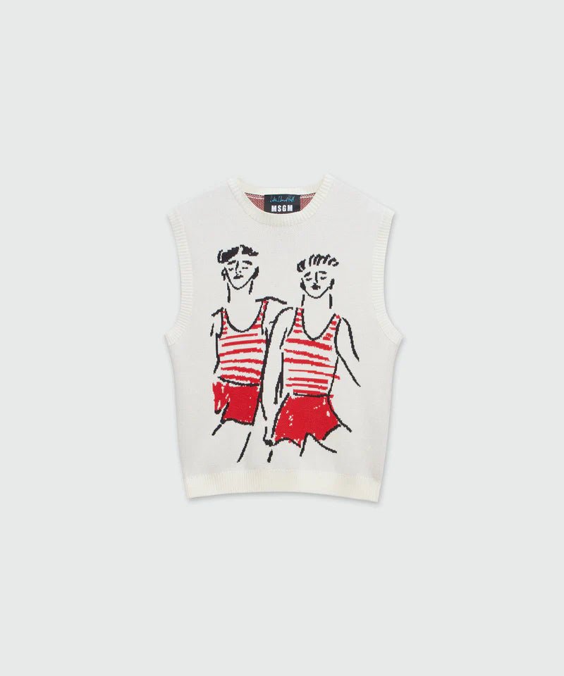 MSGM - Блузи - Knitted Top With Graphics - Love|Labels