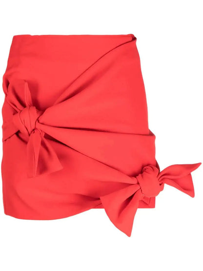 MSGM - Поли - Knot - Detail Fitted Miniskirt - Love|Labels