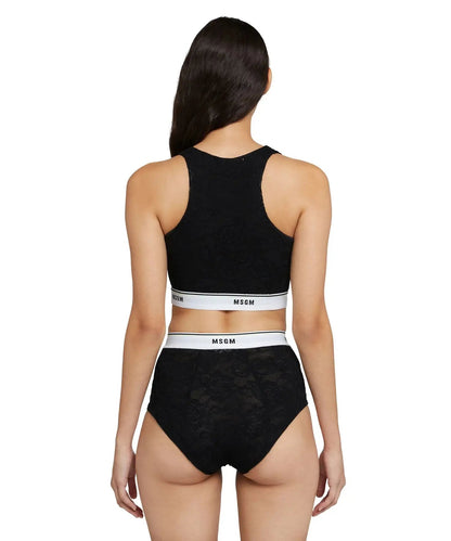 MSGM - Бельо - Сутиени - Lace Brassiere with Elastic Band - Love|Labels