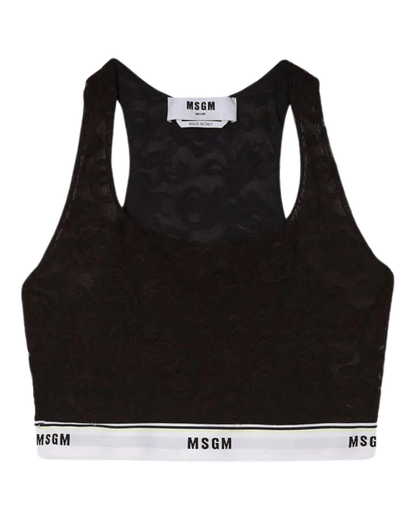 MSGM - Бельо - Сутиени - Lace Brassiere with Elastic Band - Love|Labels
