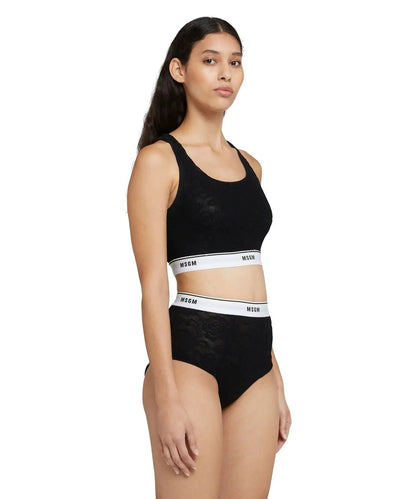 MSGM - Бельо - Сутиени - Lace Brassiere with Elastic Band - Love|Labels