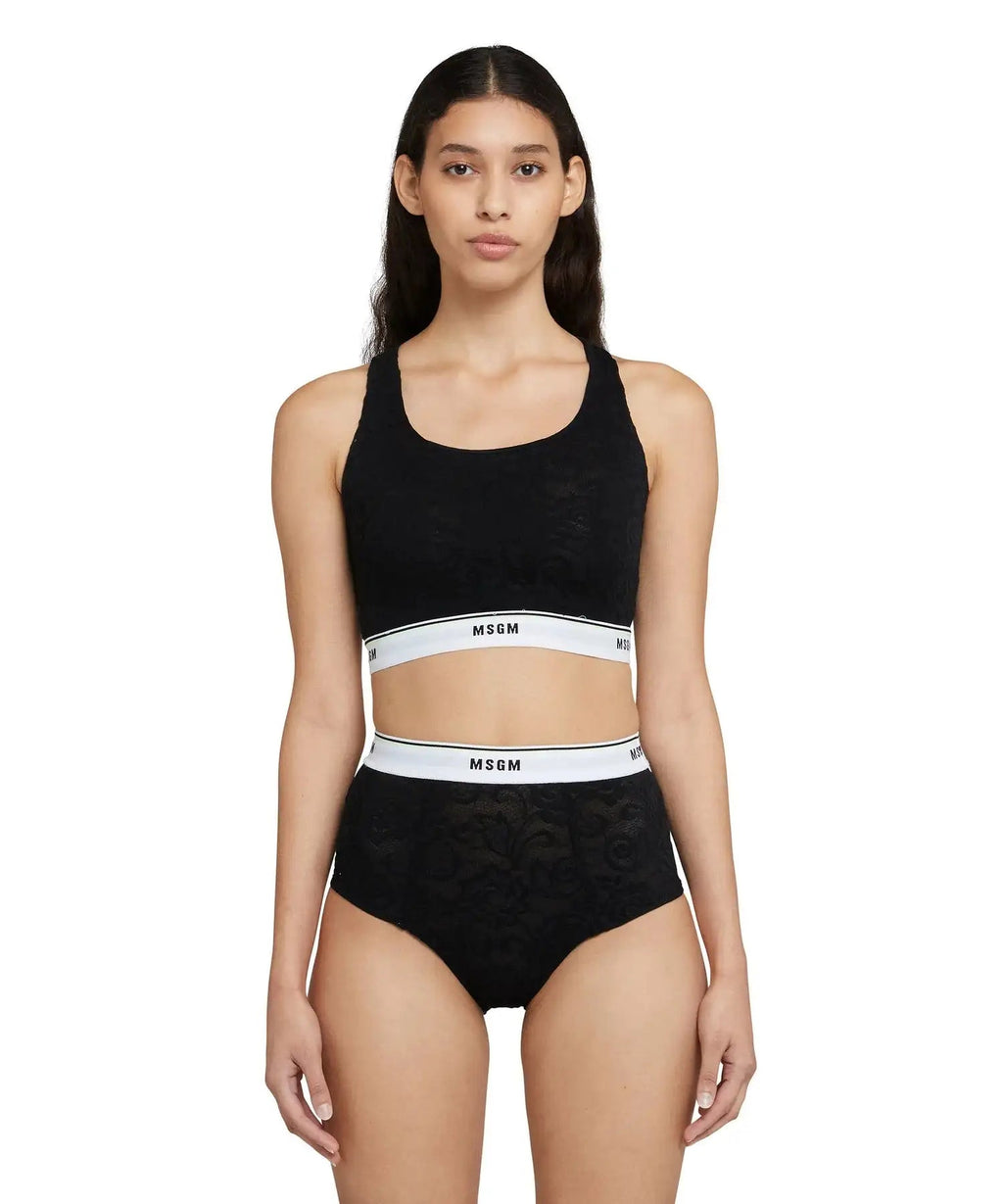 MSGM - Бельо - Бикини - Lace Culottes With Elastic Band - Love|Labels