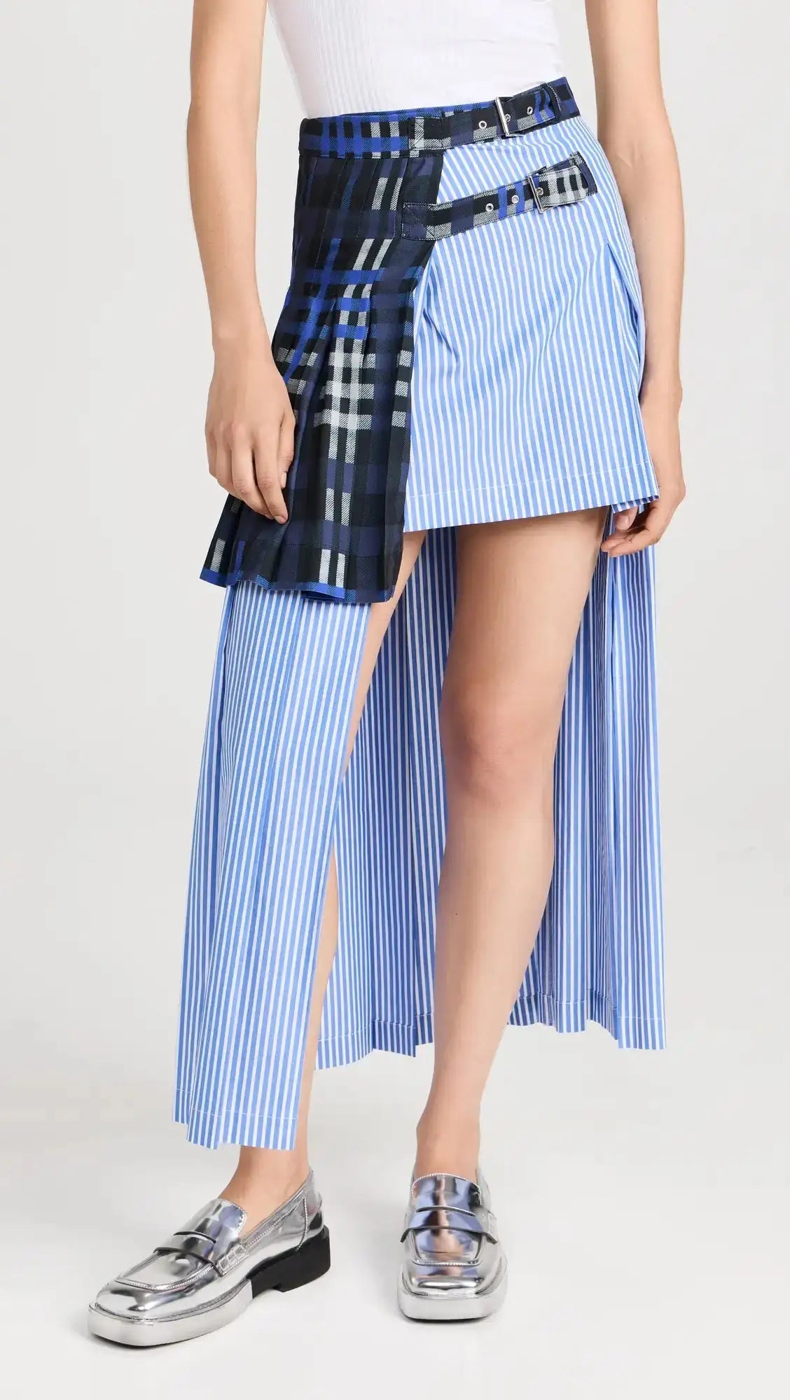 MSGM - Поли - Layered Asymmetric Midi Skirt - Love|Labels