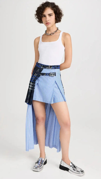 MSGM - Поли - Layered Asymmetric Midi Skirt - Love|Labels