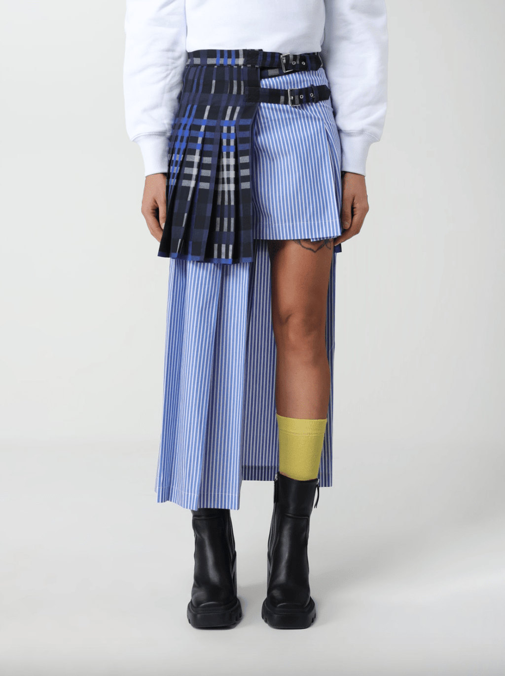 MSGM - Поли - Layered Asymmetric Midi Skirt - Love|Labels