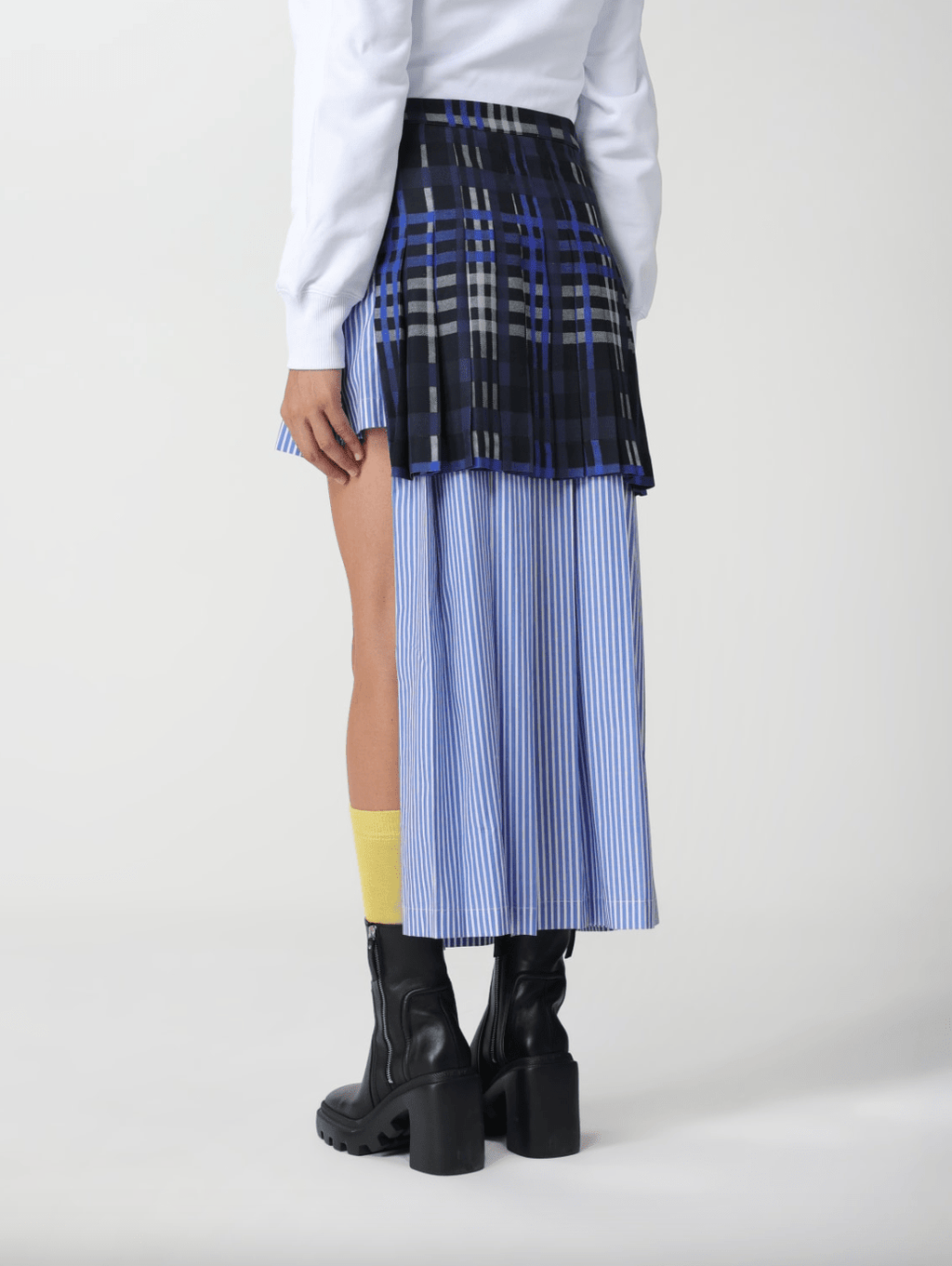 MSGM - Поли - Layered Asymmetric Midi Skirt - Love|Labels