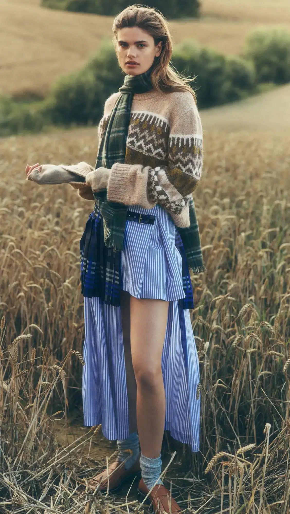 MSGM - Поли - Layered Asymmetric Midi Skirt - Love|Labels
