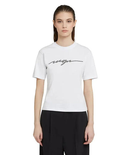 MSGM - Тениски - Logo Embelished T-Shirt - Love|Labels