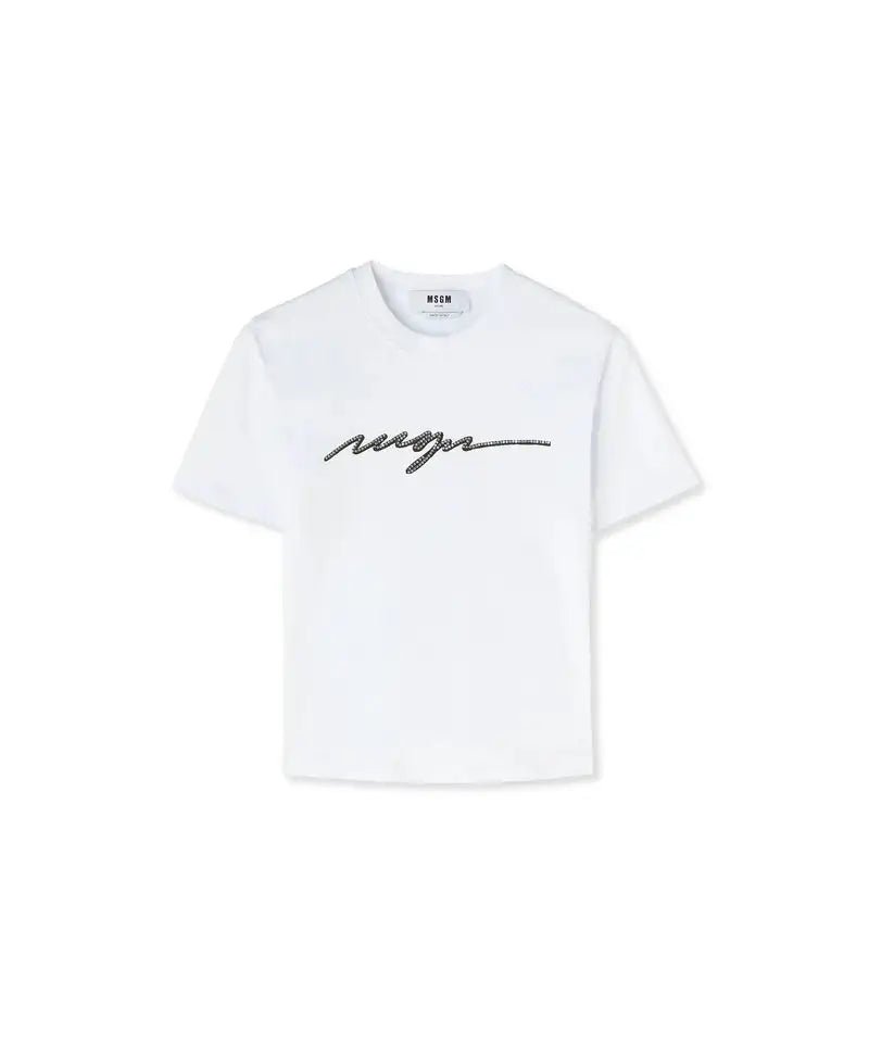 MSGM - Тениски - Logo Embelished T-Shirt - Love|Labels