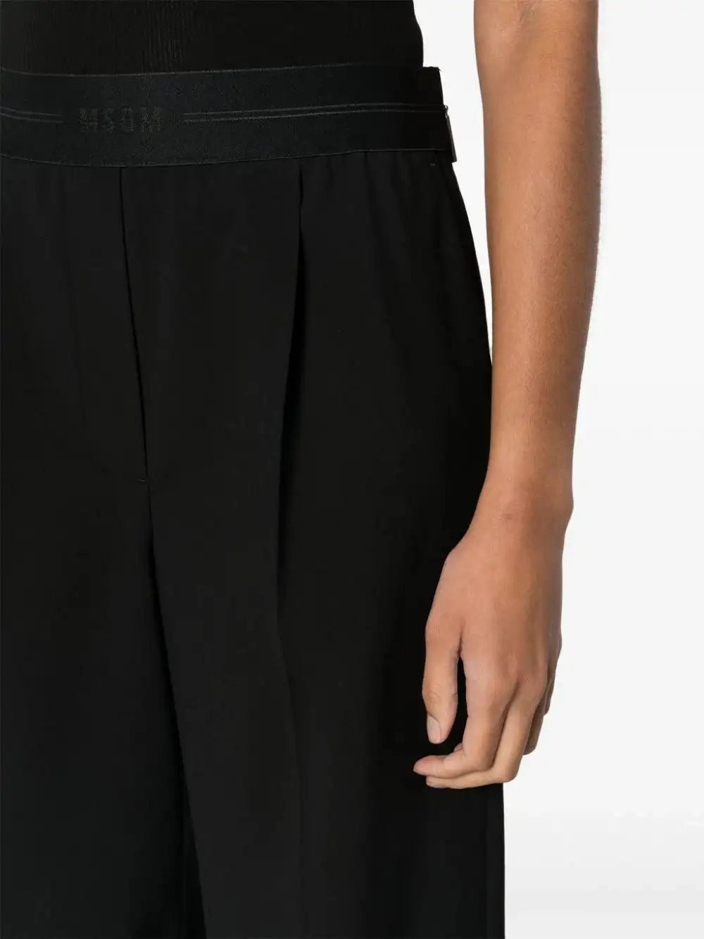 MSGM - Панталони - Logo - Waistband Cropped Trousers - Love|Labels