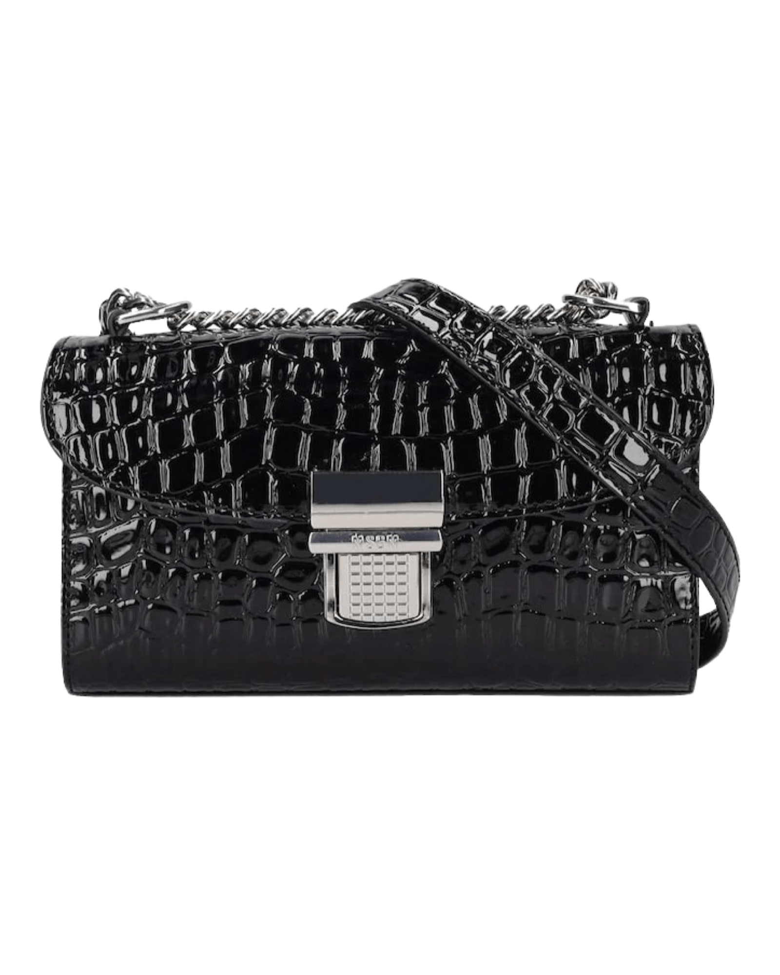 MSGM - Аксесоари - Чанти - Mini Croco Black Bag - Love|Labels