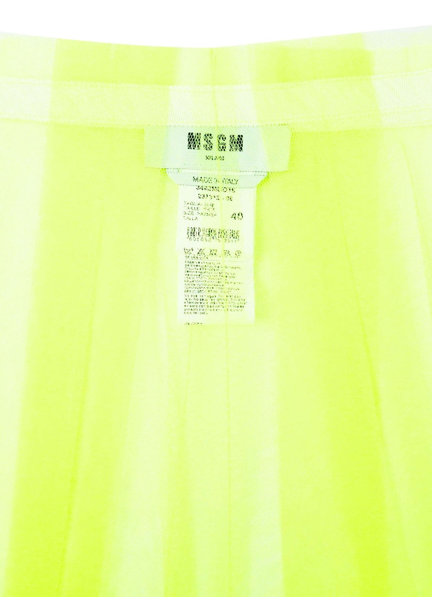 MSGM - Поли - Neon Transperant Tulle Skirt - Love|Labels