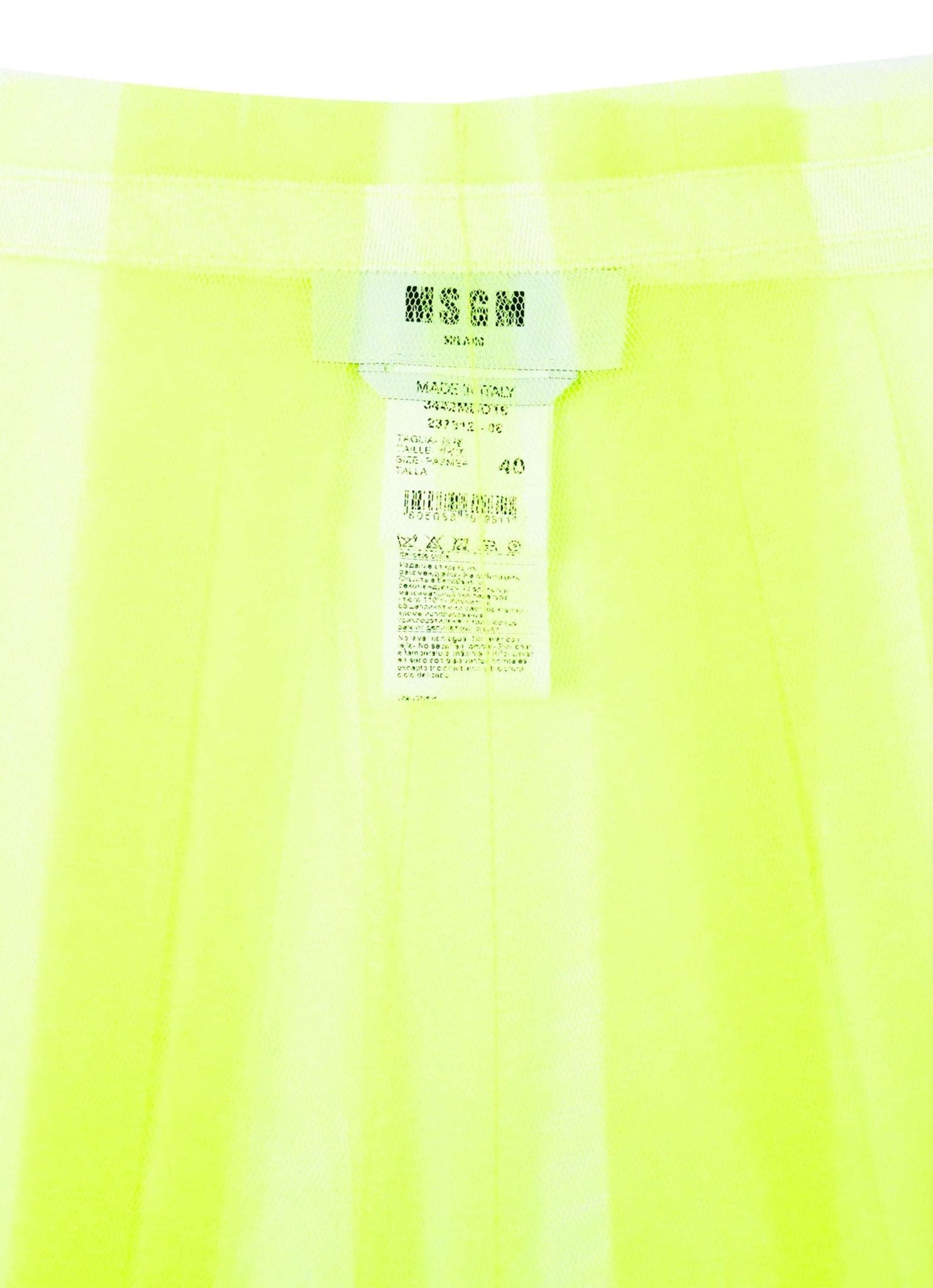 MSGM - Поли - Neon Transperant Tulle Skirt - Love|Labels