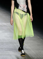 MSGM - Поли - Neon Transperant Tulle Skirt - Love|Labels
