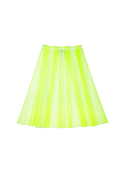 MSGM - Поли - Neon Transperant Tulle Skirt - Love|Labels