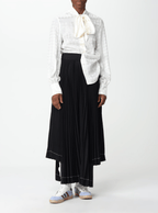 MSGM - Поли - Pleated Asymmetric Long Skirt - Love|Labels