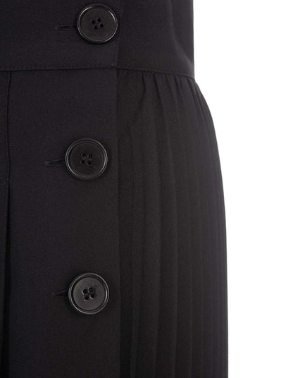 MSGM - Поли - Pleated Asymmetric Long Skirt - Love|Labels