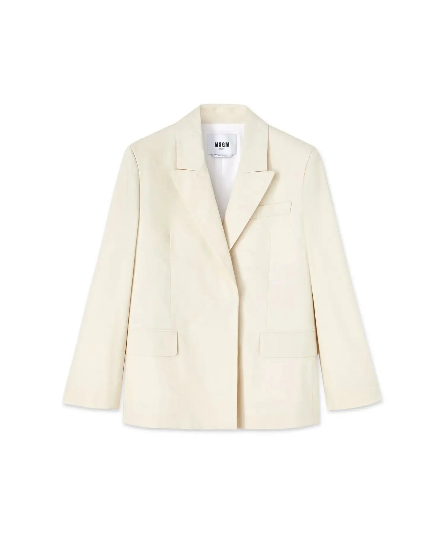 MSGM - Сака - Poplin Cotton Single - Breasted Jacket - Love|Labels