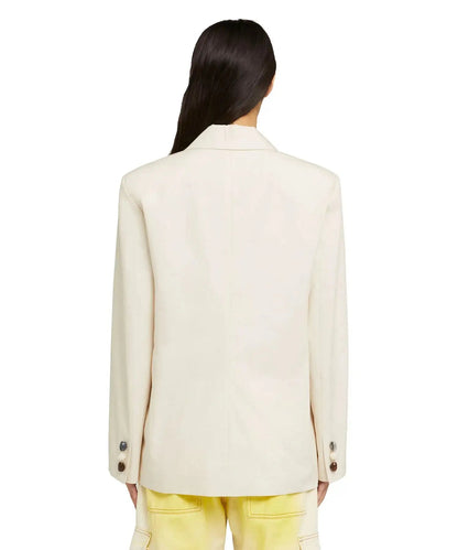 MSGM - Сака - Poplin Cotton Single - Breasted Jacket - Love|Labels