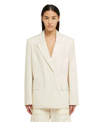 MSGM - Сака - Poplin Cotton Single - Breasted Jacket - Love|Labels