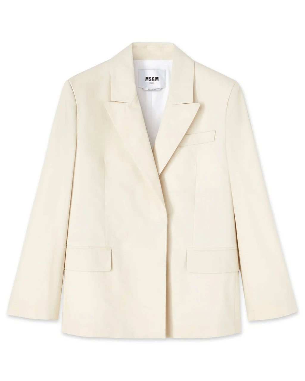 MSGM - Сака - Poplin Cotton Single - Breasted Jacket - Love|Labels
