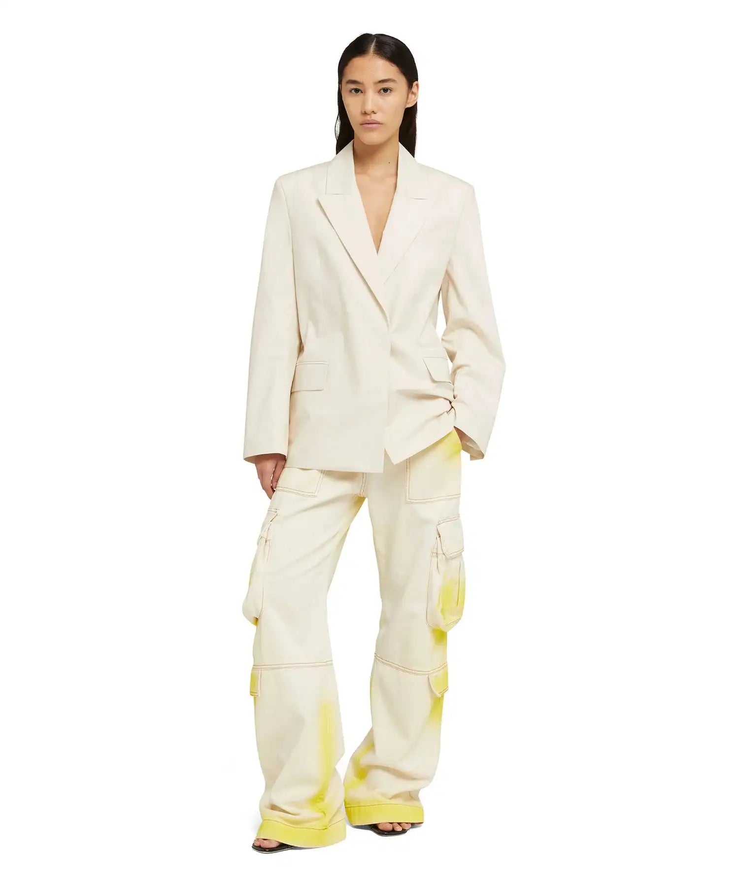 MSGM - Сака - Poplin Cotton Single - Breasted Jacket - Love|Labels