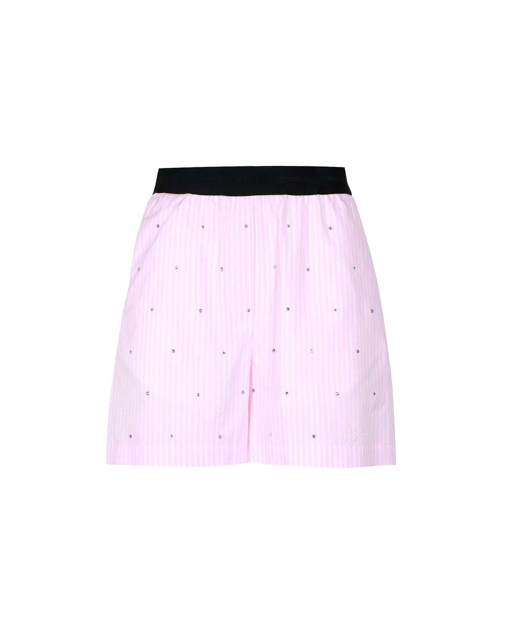 MSGM - Шорти - Rhinestone - Embellished Striped Shorts - Love|Labels