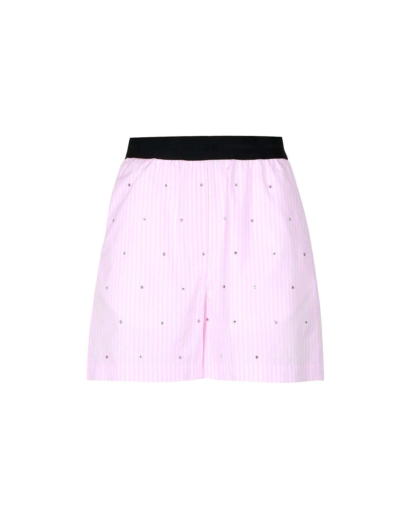 MSGM - Шорти - Rhinestone - Embellished Striped Shorts - Love|Labels