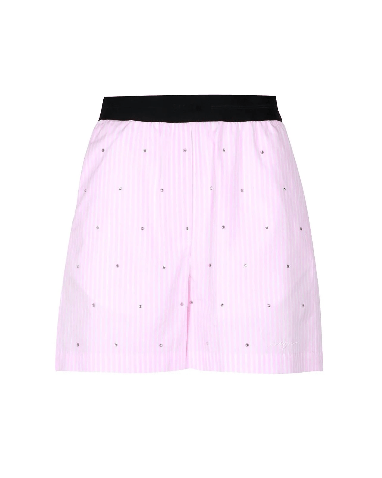 MSGM - Шорти - Rhinestone - Embellished Striped Shorts - Love|Labels
