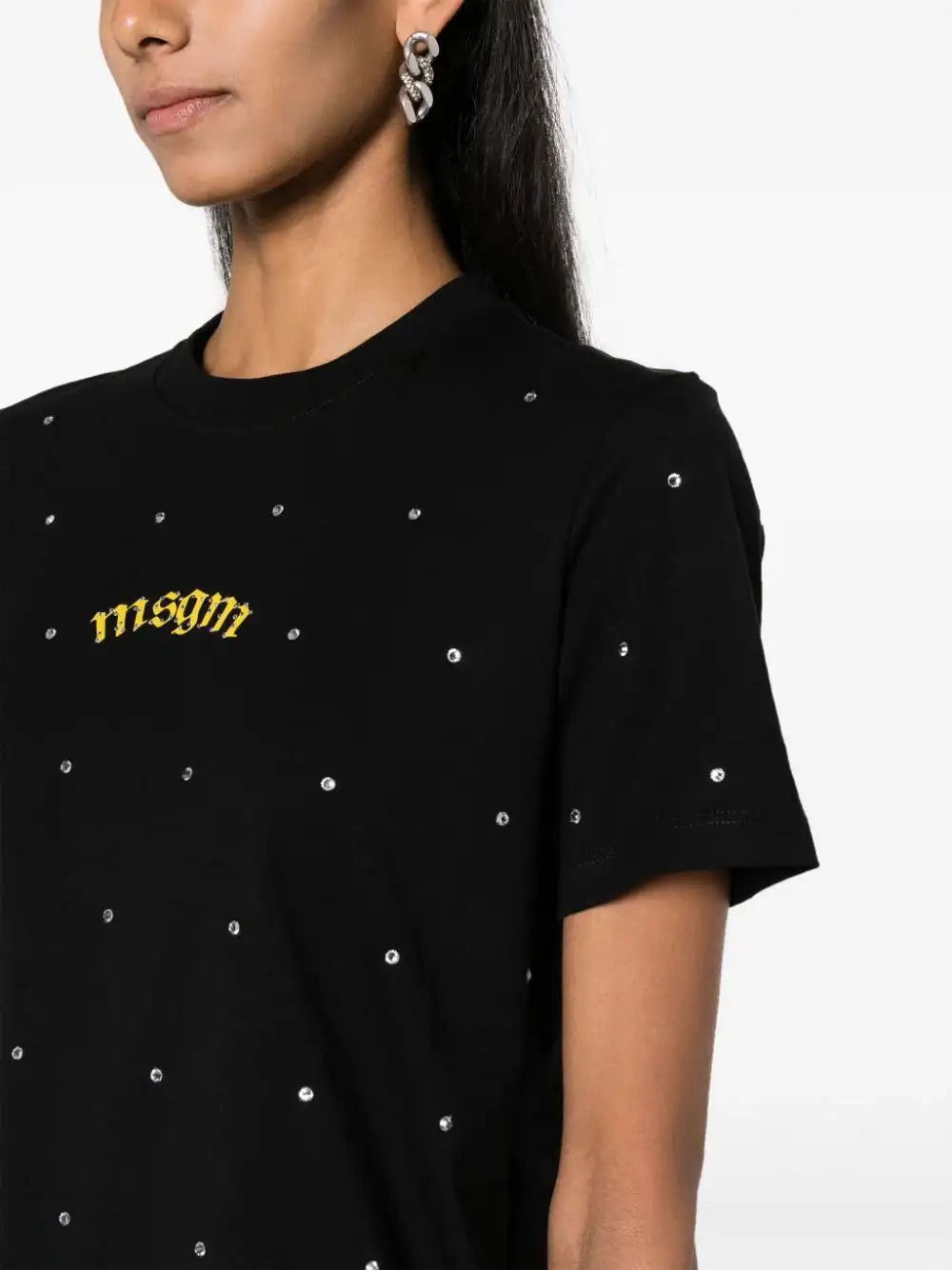 MSGM - Тениски - Rhinestone - Embellished T-shirt - Love|Labels