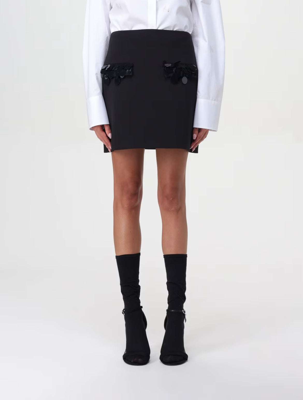 MSGM - Поли - Sequin Detailed Skirt - Love|Labels