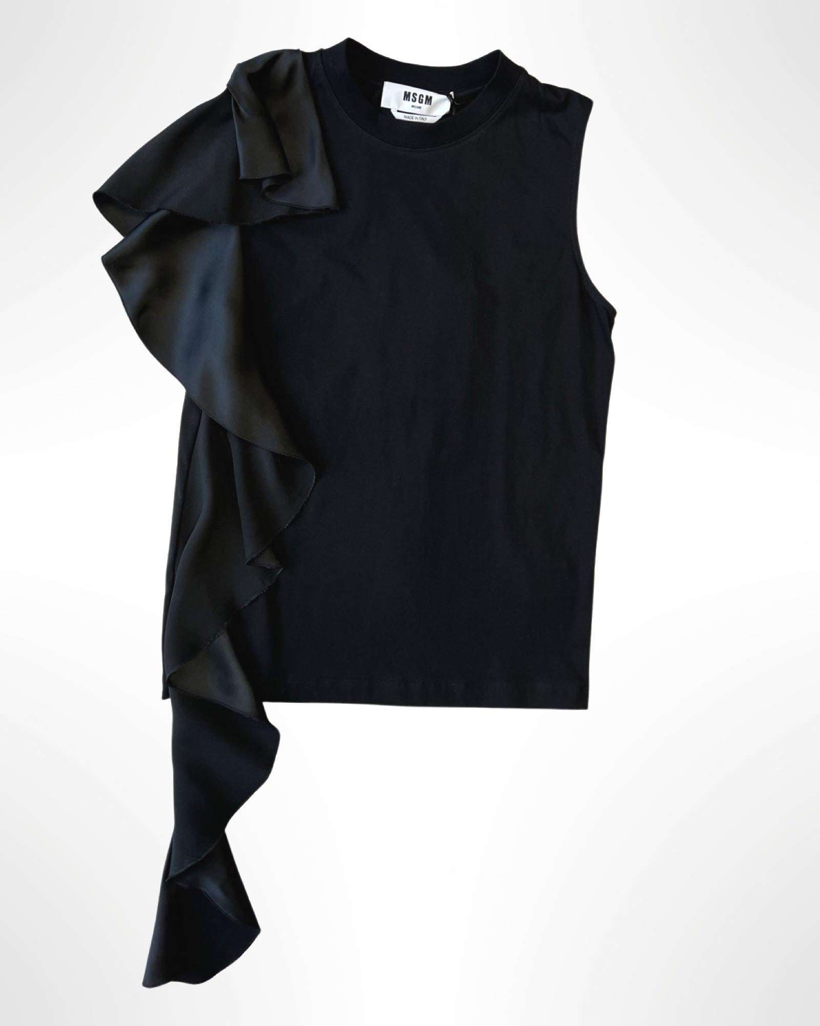 MSGM - Потници - Sleeveless Satin Top - Love|Labels