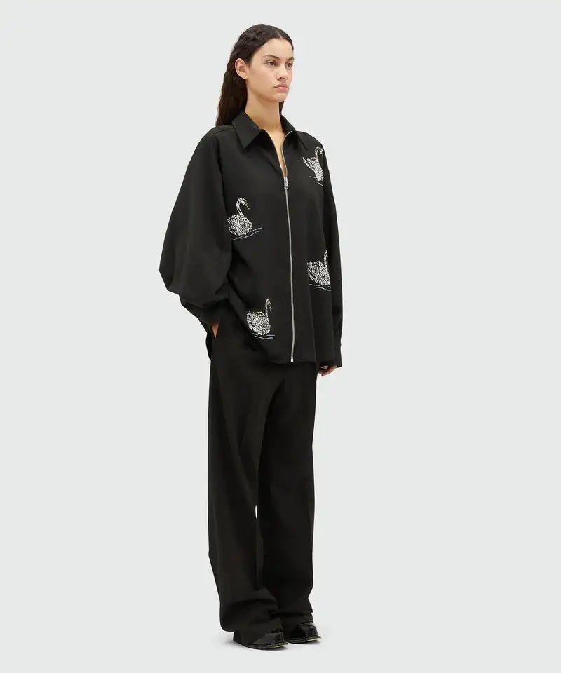 MSGM - Swan Black Shirt - Love|Labels