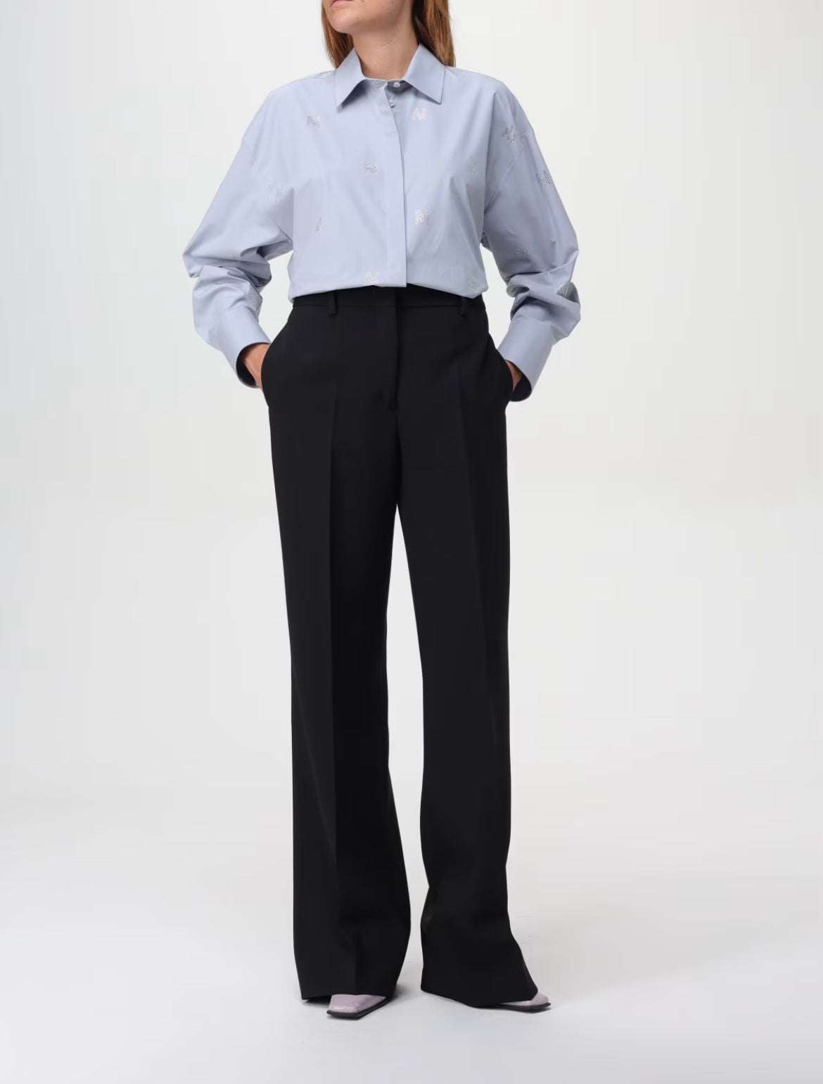 MSGM - Панталони - Tailored Palazzo Pants - Love|Labels