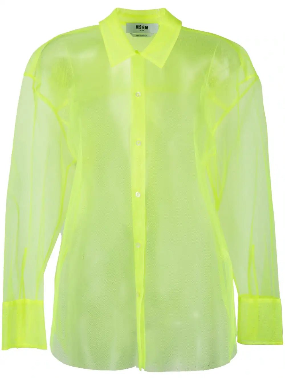 MSGM - Ризи - Transparent Long - Sleeve Shirt - Love|Labels
