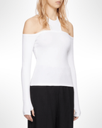 MSGM - Блузи - White Cutout Long Sleeve T-Shirt - Love|Labels