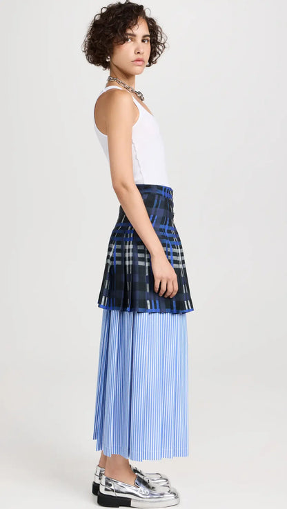 Layered Asymmetric Midi Skirt