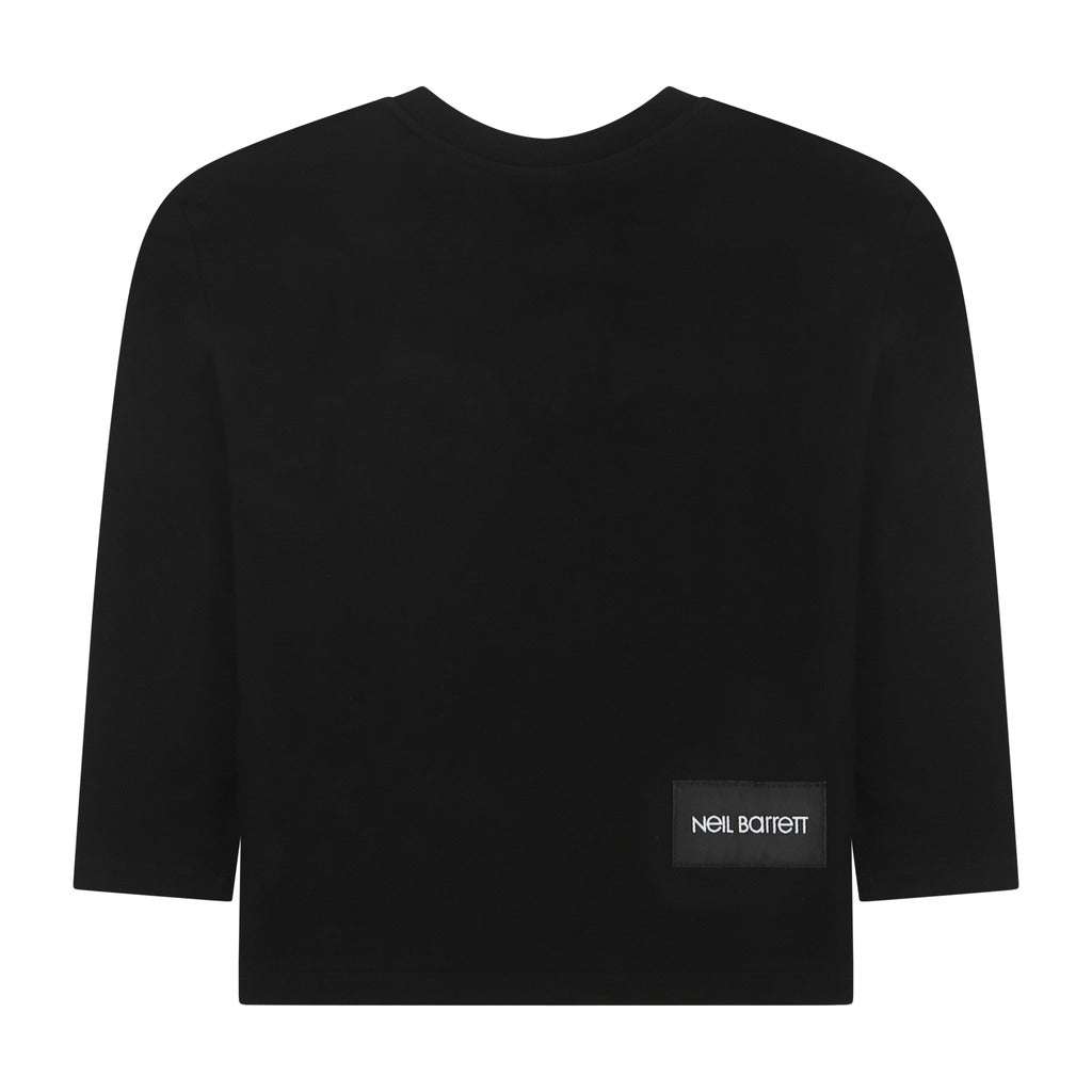 Neil Barrett Kids - Блузи - Black Fluo Flash T-shirt - Love|Labels