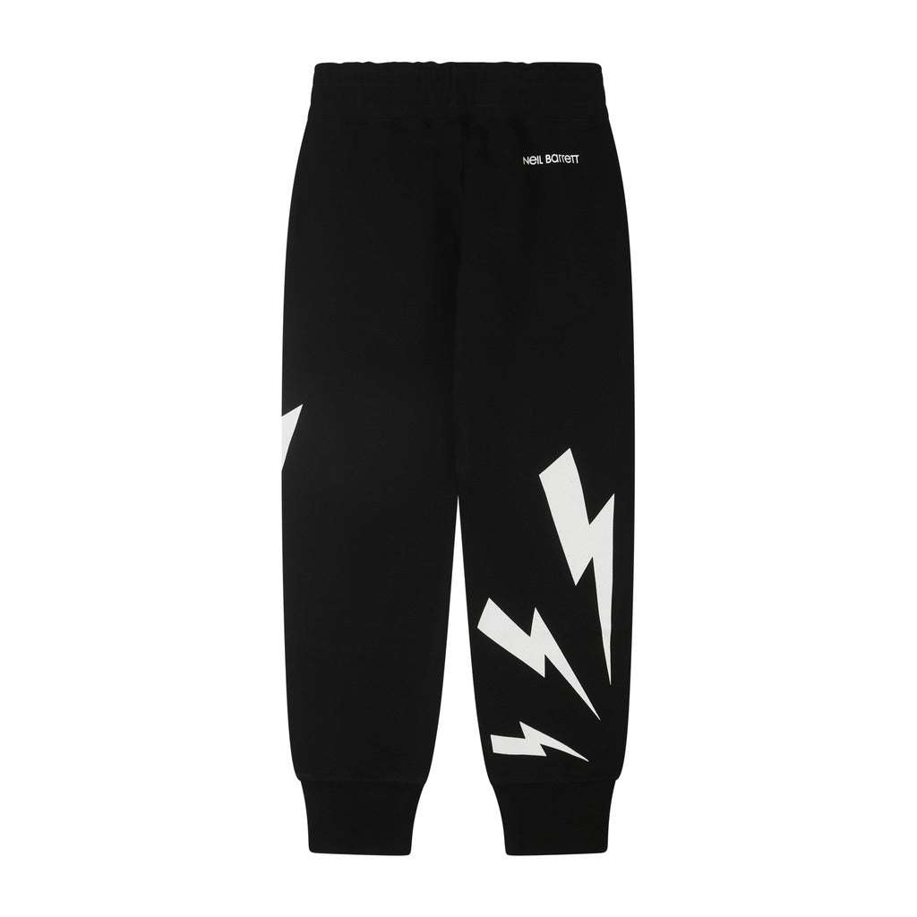 Neil Barrett Kids - Панталони - Black Logo Joggers - Love|Labels