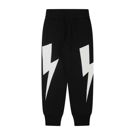 Neil Barrett Kids - Панталони - Black Logo Joggers - Love|Labels