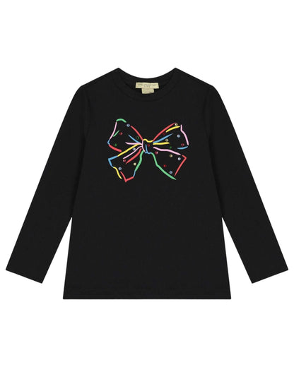 Black Bow Long Sleeve Top