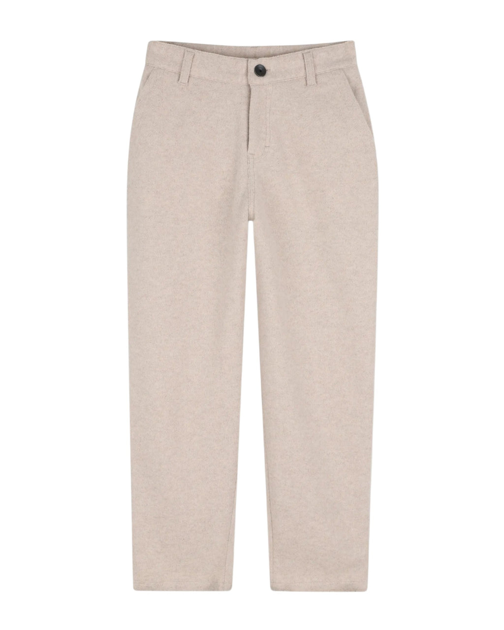 Felt-Effect Straight-Leg Trousers