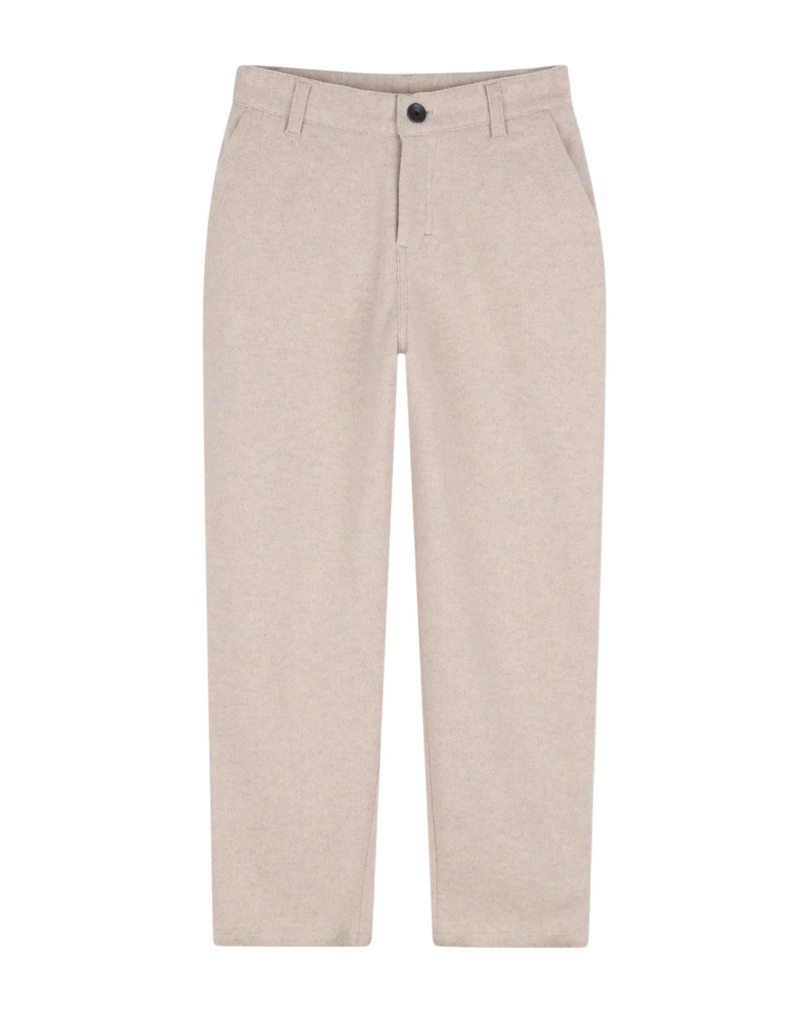 Felt-Effect Straight-Leg Trousers