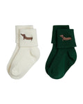 Dog 2-Pack Ribbed Baby Socks