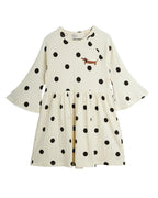 Dots Dog Trumpet sleeve Dress