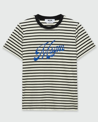 Blue Logo Stripes T-Shirt